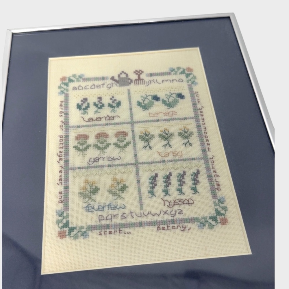 Vintage Shepherd’s Bush Herb Garden Cross Stitch – Framed Sampler 10x8.25 - Picture 10 of 12